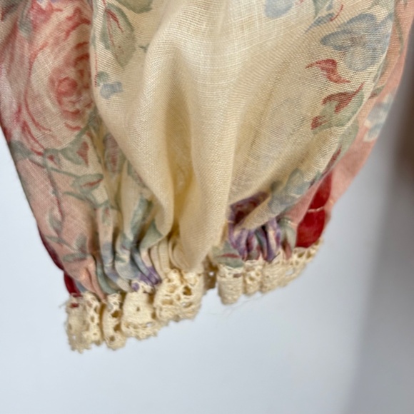 VTG 70s Prairie Dress 6 Maxi Long Sleeve Floral Tiered Cottage Milkmaid Fairy - Picture 3 of 14